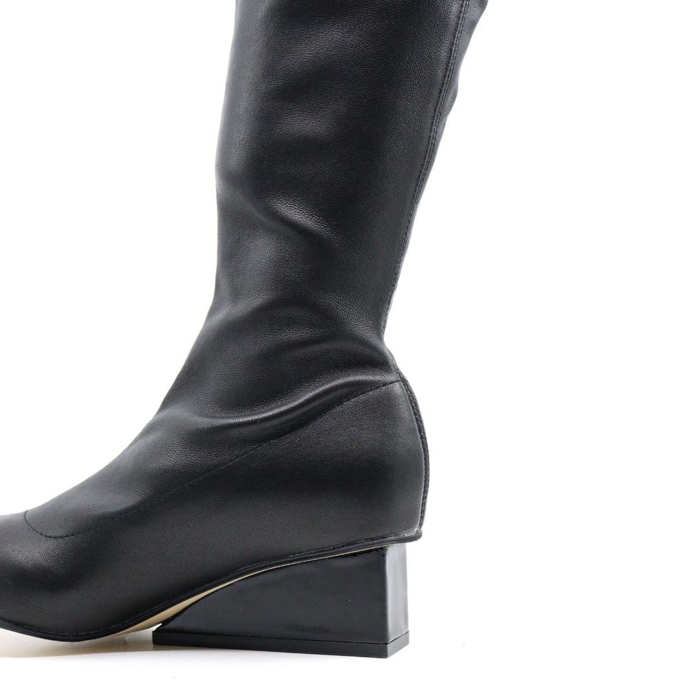 NEW ALL BLACK women's square edge boots in black - Picture 4 of 8
